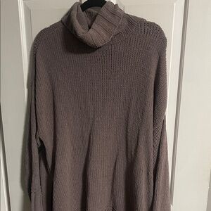Aerie Taupe Cowl Neck Sweater